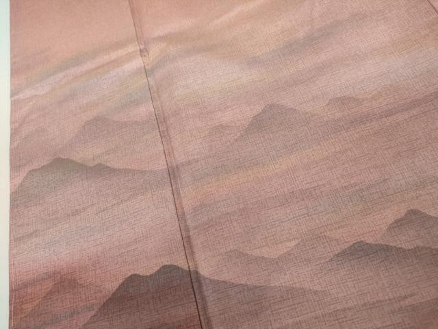 平和屋着物●本場大島紬 染大島 遠山風景文 正絹 逸品 未使用 AABL4187cs