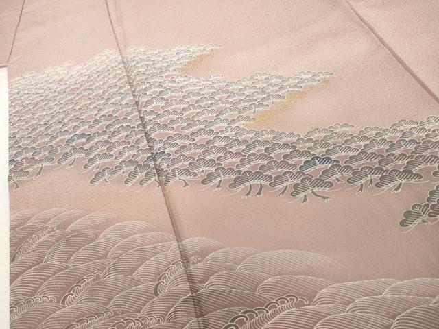 平和屋着物●訪問着 立波松文 金彩 正絹 逸品 AABL4196cs