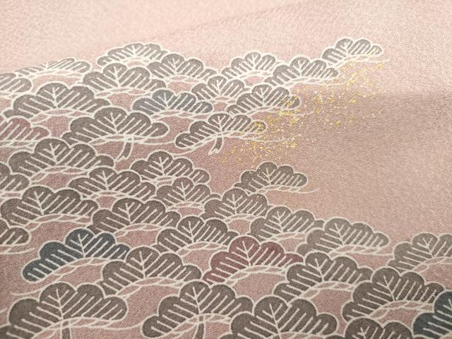 平和屋着物●訪問着 立波松文 金彩 正絹 逸品 AABL4196cs