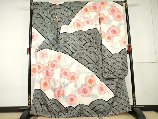 平和屋着物●豪華振袖 総絞り 枝梅文 正絹 逸品 AABL4206cs