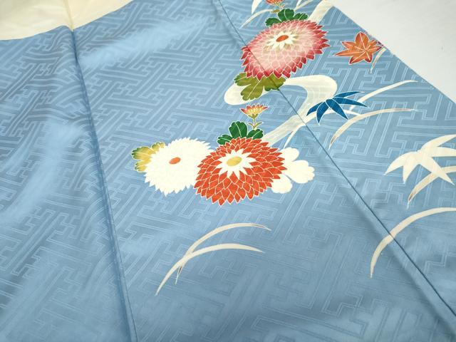 平和屋着物●豪華振袖 駒刺繍 流水風景草花文 金彩 正絹 逸品 AABL4210cs