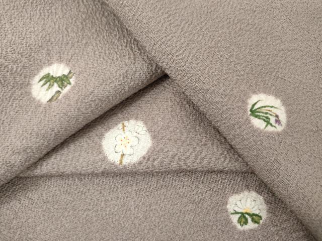 平和屋着物●訪問着 絞り 花丸文 正絹 逸品 未使用 AABL4216cs