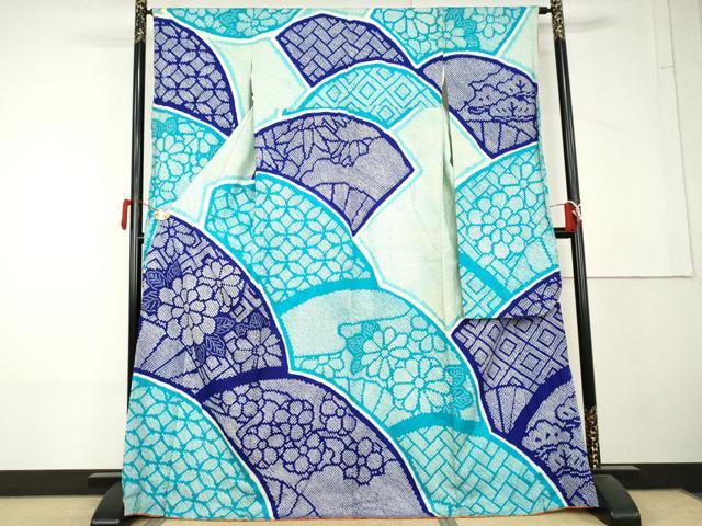 平和屋着物●豪華振袖 総絞り 松竹梅文 正絹 逸品 AABL4219cs