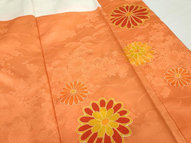 平和屋着物●豪華振袖 駒刺繍 枝花文 金彩 正絹 逸品 AABL4225cs