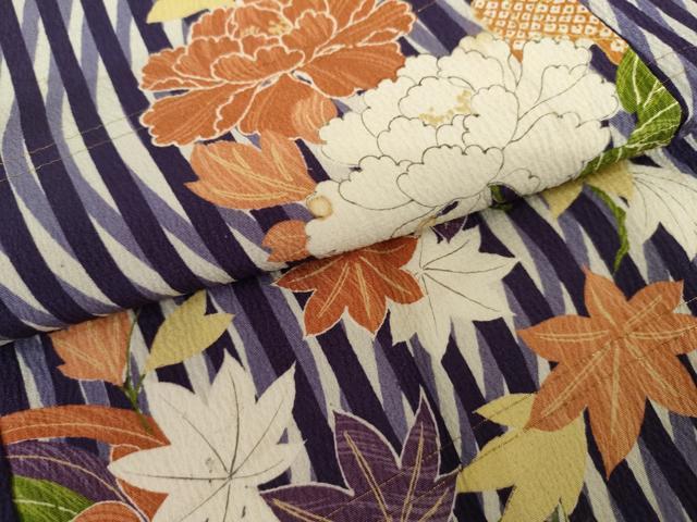 平和屋着物#京都老舗銘店・に志田 道中着 駒刺繍 花丸文 金彩 たとう紙付き 正絹 逸品 AABL4238cs