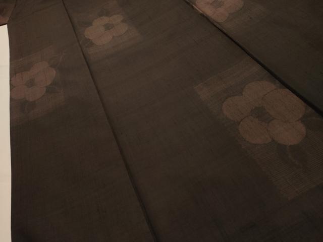 平和屋着物■上質な紬 花短冊文 正絹 逸品 AABL4242sx