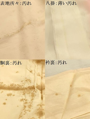 平和屋着物■訪問着 駒刺繍 枝花文 暈し染め 金彩 正絹 逸品 AABL4273sx