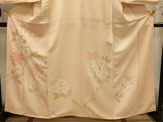 平和屋着物■訪問着 駒刺繍 枝花文 暈し染め 金彩 正絹 逸品 AABL4273sx