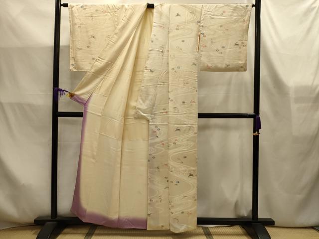 平和屋着物■上質な小紋 流水鳥獣花文 正絹 逸品 AABL4300sx