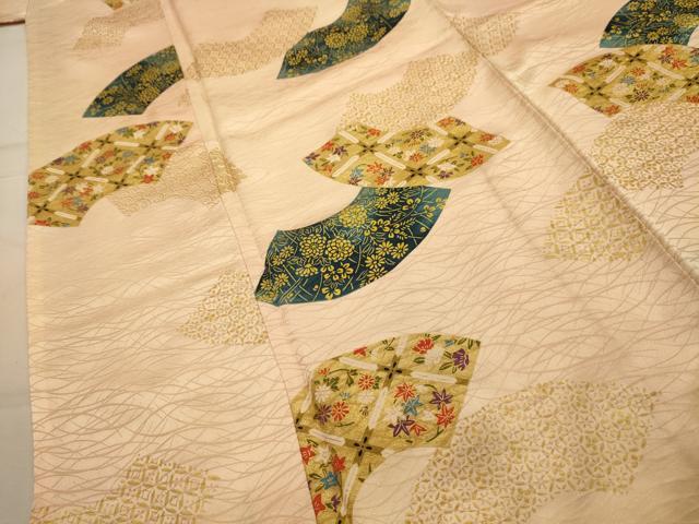 平和屋着物■上質な小紋 地紙花文 金彩 正絹 逸品 AABL4303sx