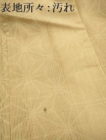 平和屋着物■上質な紬 麻の葉文様 正絹 逸品 AABL4308sx