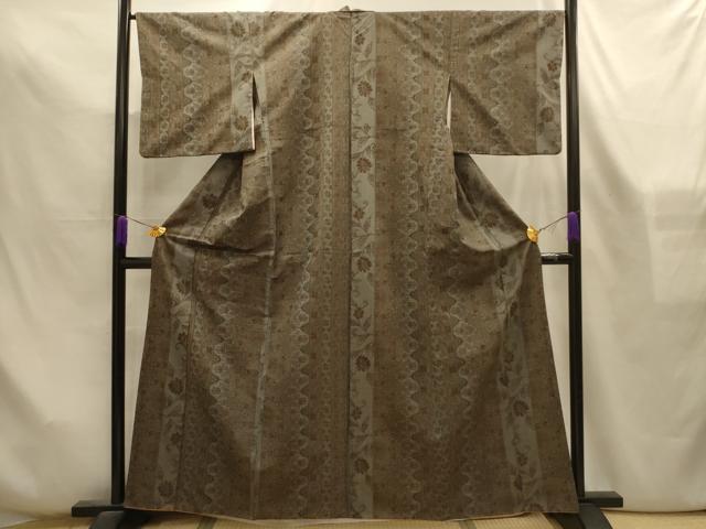平和屋着物■上質な紬 更紗花間道 正絹 逸品 AABL4310sx