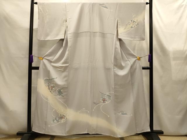 平和屋着物■訪問着 几帳花文 暈し染め 正絹 逸品 AABL4313sx