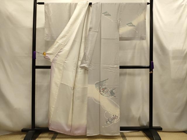 平和屋着物■訪問着 几帳花文 暈し染め 正絹 逸品 AABL4313sx