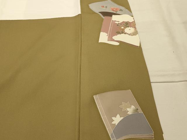 平和屋着物■豪華色留袖 作家物 流水鴛鴦花鳥冊子文 金彩 正絹 逸品 AABL4329sx