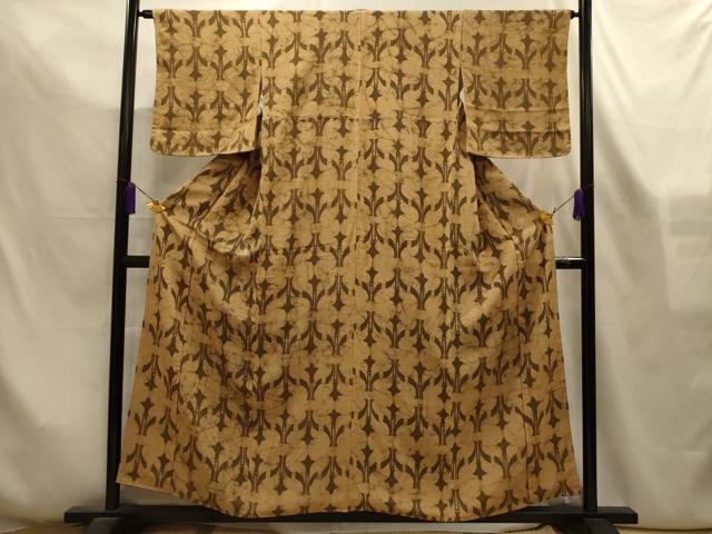 平和屋着物■上質な小紋 幾何学文様 正絹 逸品 AABL4330sx