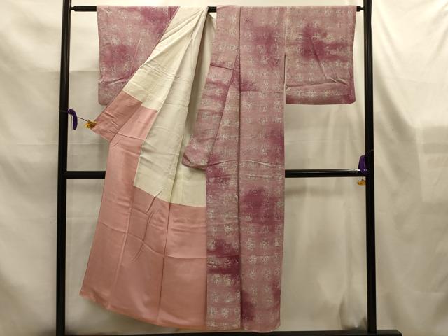 平和屋着物■上質な小紋 霞文 暈し染め 正絹 逸品 AABL4336sx