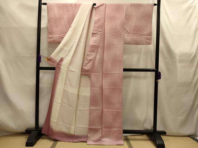 平和屋着物■お召 鹿の子文様 暈し染め 正絹 逸品 AABL4368sx