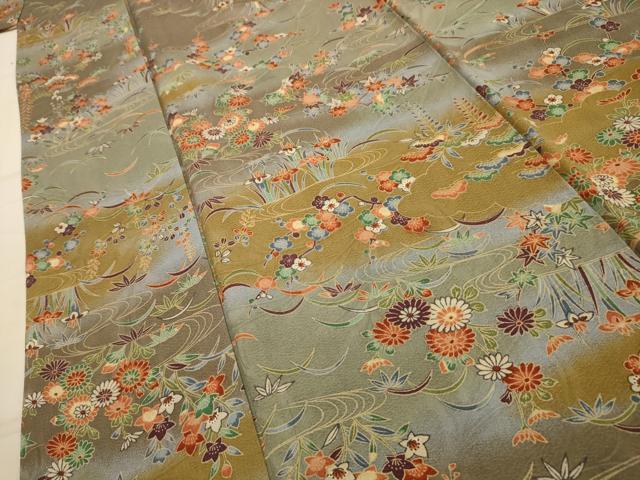 平和屋着物■上質な小紋 松竹梅流水花文 暈し染め 正絹 逸品 AABL4371sx