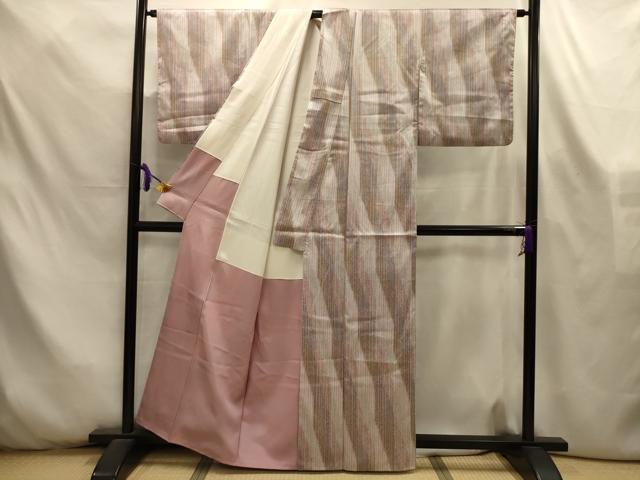 平和屋着物■上質な小紋 変わり間道 正絹 逸品 AABL4379sx