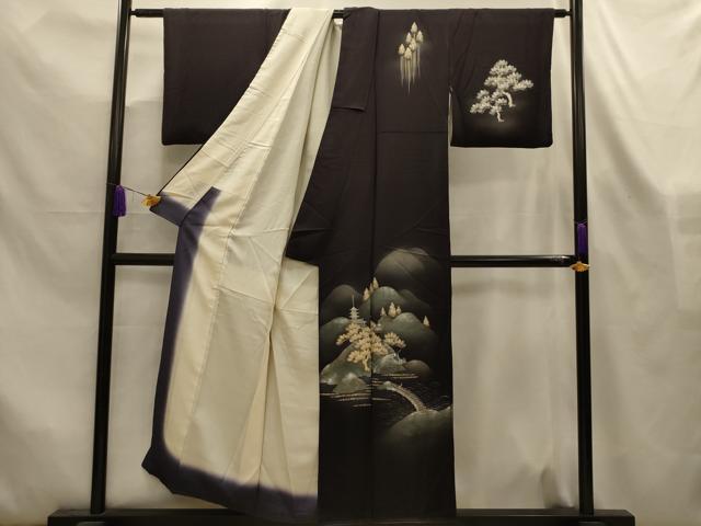 平和屋着物■訪問着 風景文 暈し染め 金銀彩 正絹 逸品 AABL4389sx