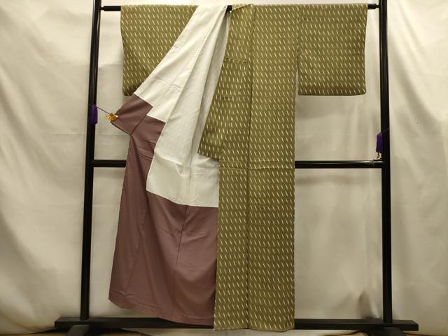 平和屋着物■上質な小紋 幾何学文様 正絹 逸品 AABL4390sx