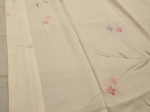 平和屋着物■長襦袢 無双仕立て 作家物 草花文 花の夢 暈し染め 正絹 逸品 AABL4406sx