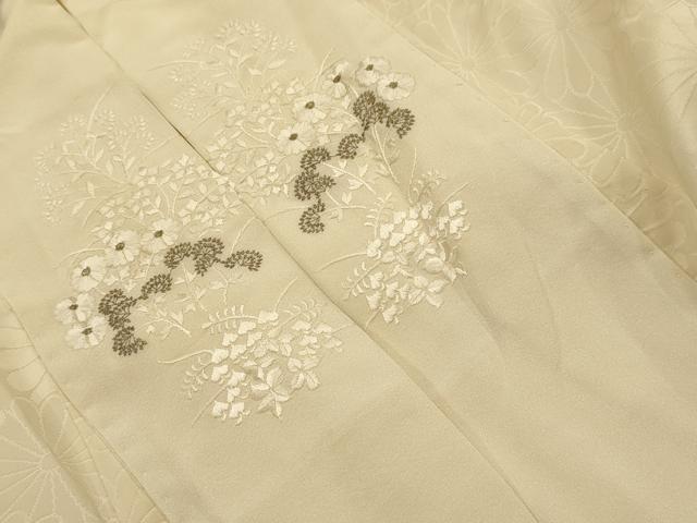 平和屋着物■長襦袢 袷 菊尽くし 蜂蜜色 金糸 正絹 逸品 AABL4413sx