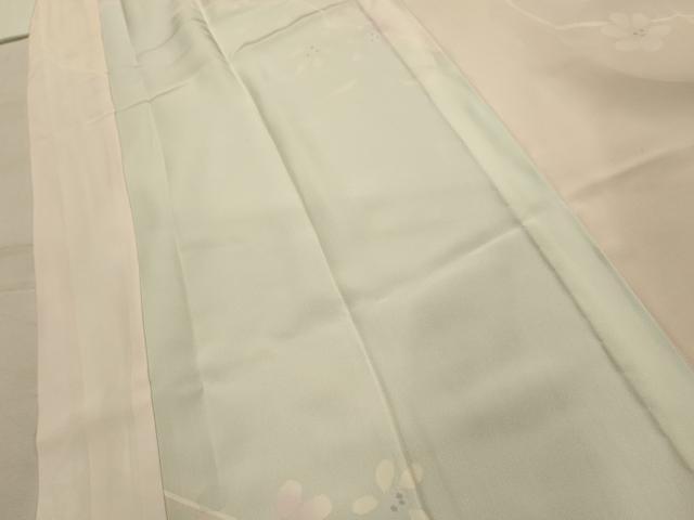 平和屋着物■長襦袢 無双仕立て 草花文 暈し染め 正絹 逸品 AABL4416sx
