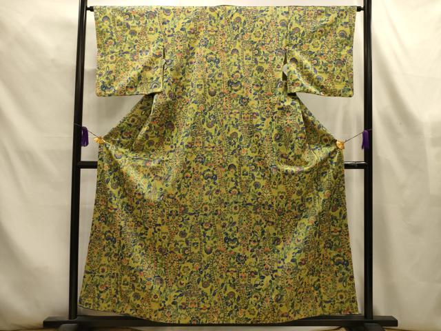平和屋着物■上質な小紋 花鳥更紗 AABL4424sx
