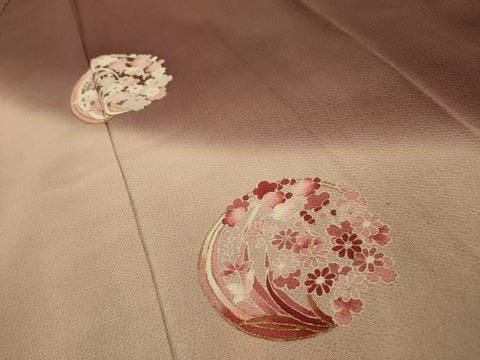 平和屋着物■豪華色留袖 作家物 花丸文 暈し染め 金糸 鬼しぼ縮緬 正絹 逸品 AABL4429sx