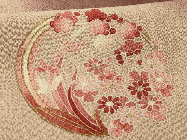平和屋着物■豪華色留袖 作家物 花丸文 暈し染め 金糸 鬼しぼ縮緬 正絹 逸品 AABL4429sx