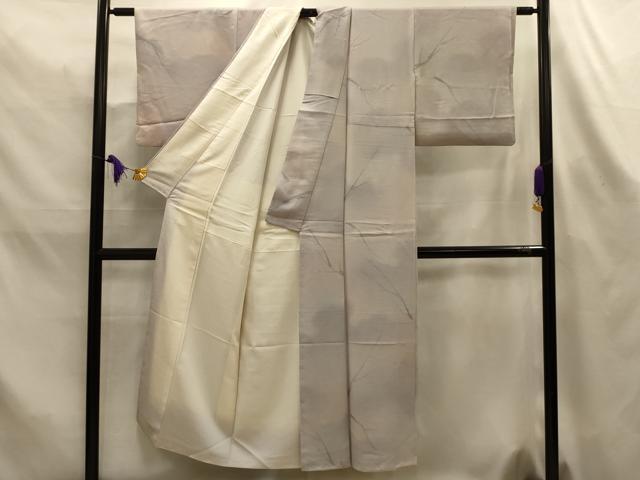 平和屋着物■上質な小紋 地紋起こし 枝文 暈し染め 正絹 逸品 AABL4434sx