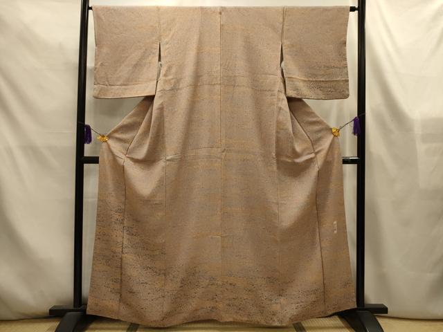 平和屋着物■野の陶人 加藤唐九郎 陶彩染 膨れ織り 訪問着 霞文 正絹 逸品 AABL4437sx