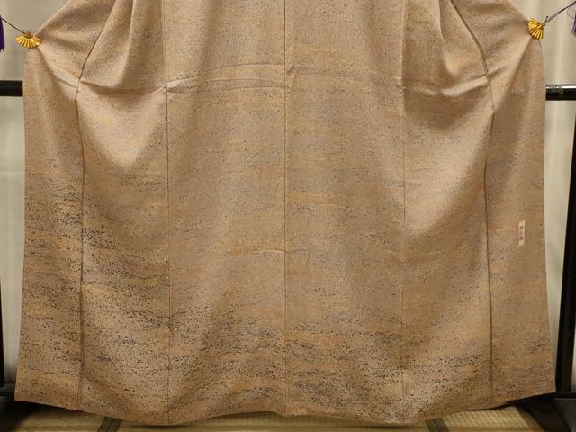 平和屋着物■野の陶人 加藤唐九郎 陶彩染 膨れ織り 訪問着 霞文 正絹 逸品 AABL4437sx