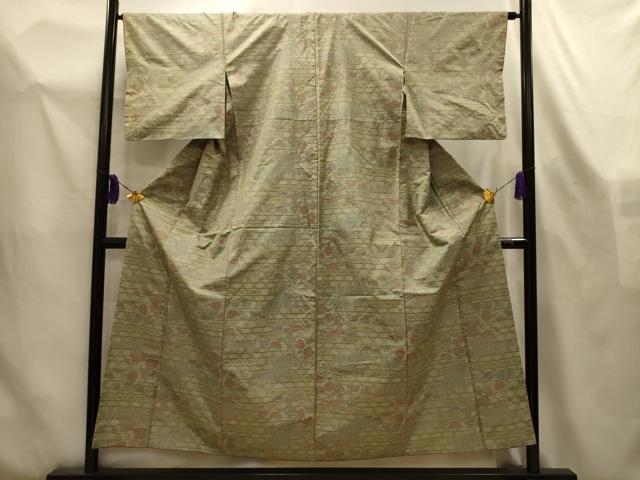 平和屋着物■本場大島紬 7マルキ 網目花文 正絹 逸品 AABL4450sx