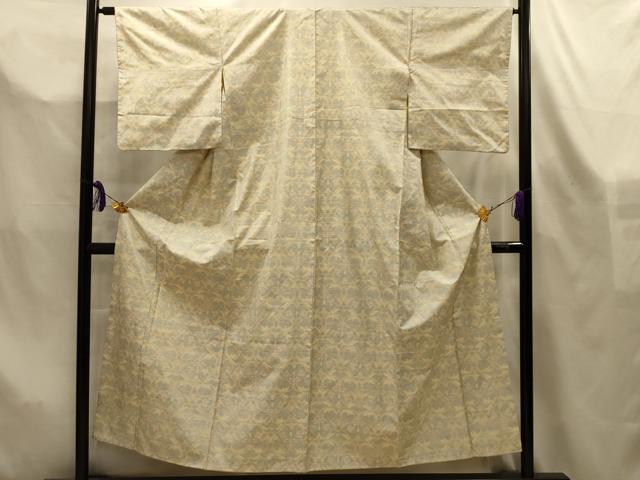 平和屋着物■上質な紬 草花文 正絹 逸品 AABL4468sx