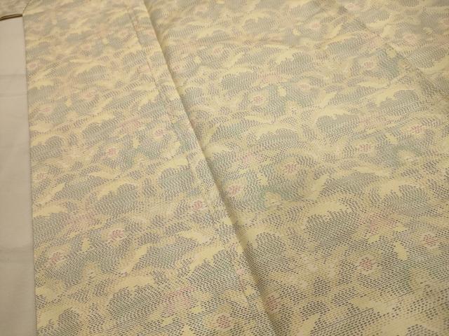 平和屋着物■上質な紬 草花文 正絹 逸品 AABL4468sx