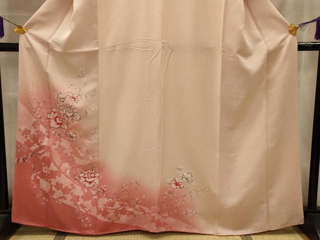 平和屋着物■訪問着 枝花文 暈し染め 正絹 逸品 AABL4474sx