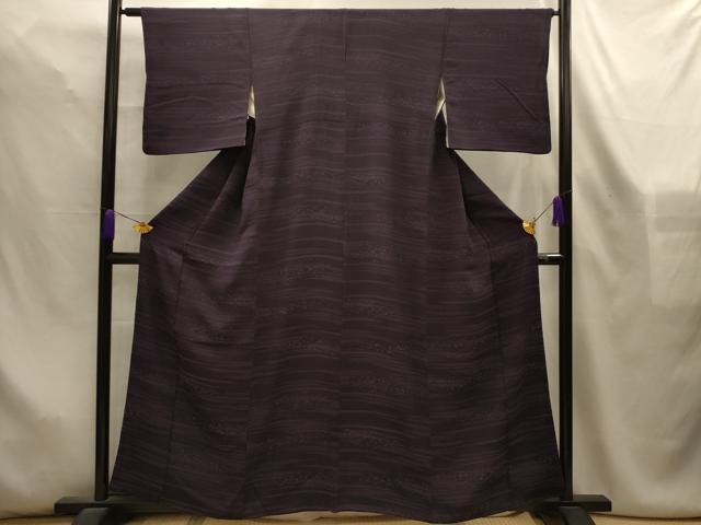 平和屋着物■上質な小紋 横段箔散らし文様 正絹 逸品 AABL4478sx