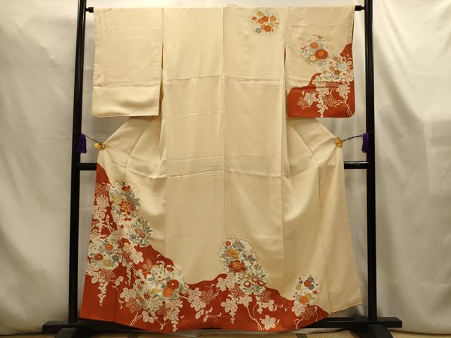 平和屋着物■訪問着 雪輪花文 金彩 正絹 逸品 AABL4492sx