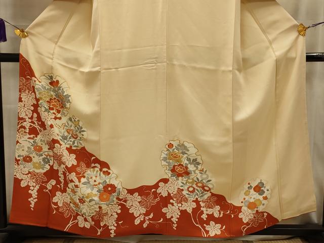平和屋着物■訪問着 雪輪花文 金彩 正絹 逸品 AABL4492sx
