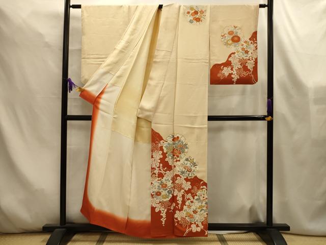 平和屋着物■訪問着 雪輪花文 金彩 正絹 逸品 AABL4492sx