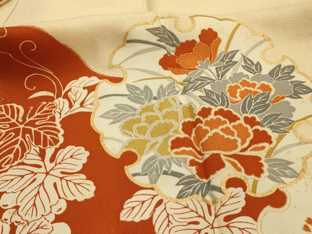 平和屋着物■訪問着 雪輪花文 金彩 正絹 逸品 AABL4492sx