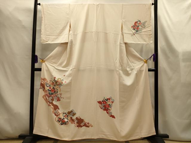 平和屋着物■訪問着 道長花文 金彩 正絹 逸品 AABL4494sx