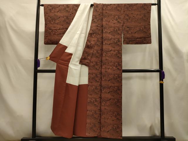 平和屋着物■上質な小紋 飛鳥風景文 正絹 逸品 AABL4496sx