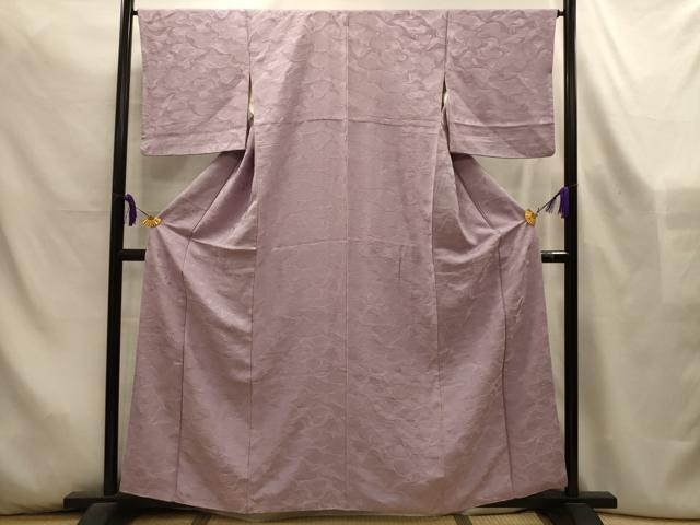 平和屋着物■上質な色無地 流水地紋 薄柿色 正絹 逸品 AABL4510sx