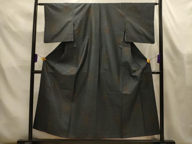 平和屋着物■本場大島紬 箔散らし文様 正絹 逸品 AABL4513sx