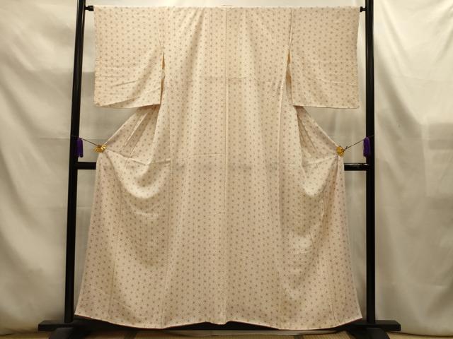 平和屋着物■上質な小紋 麻の葉文様 正絹 逸品 AABL4515sx