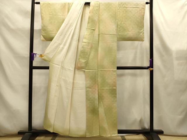 平和屋着物■上質な小紋 菊青海波地紋 暈し染め 正絹 逸品 AABL4517sx